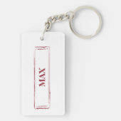 Zwarte en witte kersthond sleutelhanger (achterkant)