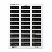 Zwarte en witte kerstsnowflake etiket (Full Sheet)