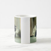 zwarte en witte keuken tongen tikken uit magische mok (Center)