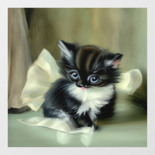  zwarte en witte keuken tongen tikken uit raamsticker