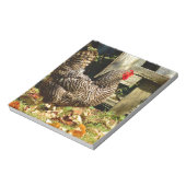 Zwarte en witte kip notitieblok (Gedraaid)