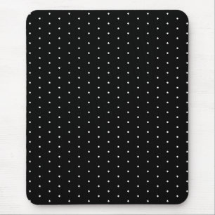 Zwarte en Witte Kleine Stippenpatroon Preppy Muismat