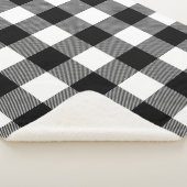 zwarte en witte klompschaar sherpa deken (3/4)