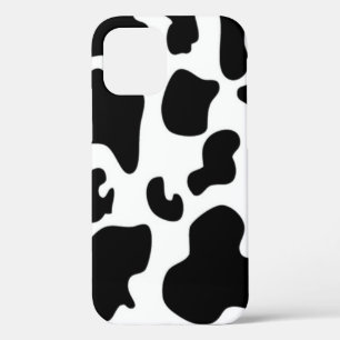 Zwarte en witte Koe iPhone 12 Hoesje