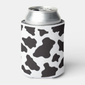 Zwarte en witte Koe Huid Koelbox Sleeve Blikjeskoeler (Blikje Voorkant)