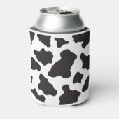 Zwarte en witte Koe Huid Koelbox Sleeve Blikjeskoeler (Blikje Achterkant)