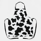 Zwarte en witte Koe Huid Schort (Voorkant)