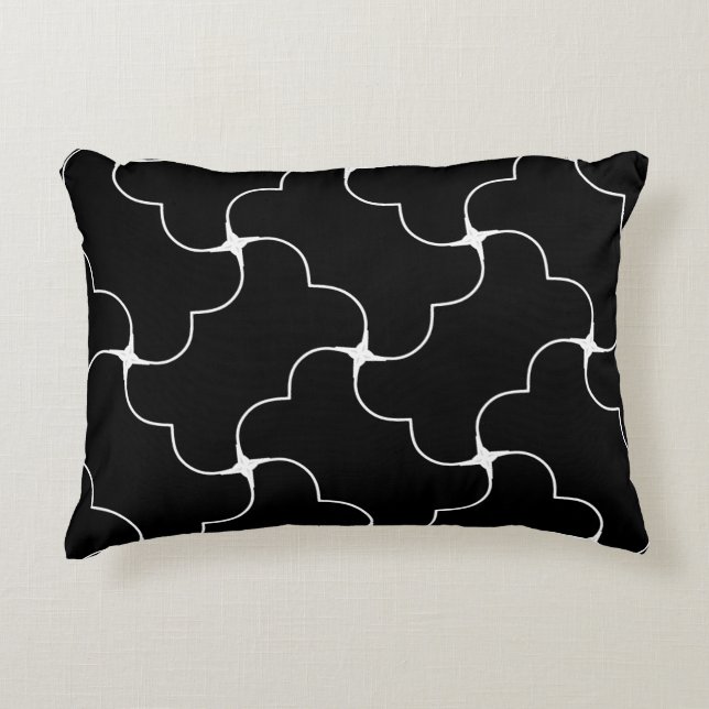 Zwarte en witte koekjes accent kussen (Voorkant)