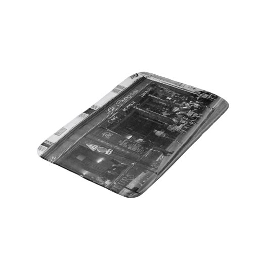 Zwarte en witte koffie in Montmartre, Parijs Badmat (Gekanteld)