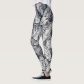 Zwarte en witte koi vis leggings (Links)