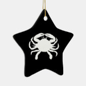 Zwarte en witte krab keramisch ornament (Rechts)