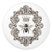 Zwarte en witte kroonkoningin Bee Ceramic Pull Keramische Knop (Voorkant)