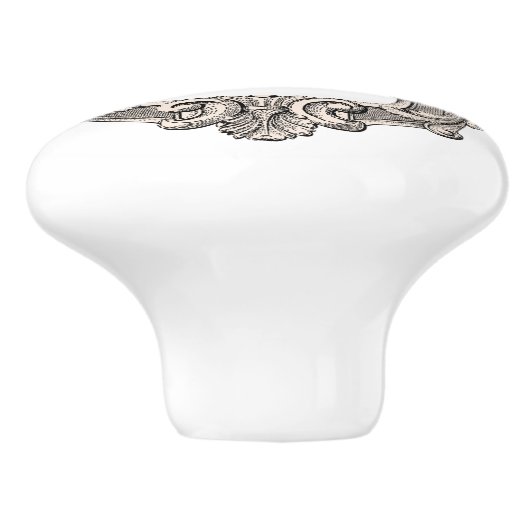 Zwarte en witte kroonkoningin Bee Ceramic Pull Keramische Knop (Zijkant)