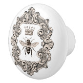Zwarte en witte kroonkoningin Bee Ceramic Pull Keramische Knop (Rechts)