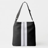 zwarte en witte kruiszak crossbody tas (Achterkant)