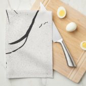 Zwarte en witte kunst Jane Avril van Toulouse Laut Theedoek (Quarter Fold)