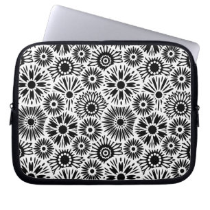 zwarte en witte laptophoes laptop sleeve