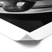 Zwarte en witte latte poster (Hoek)