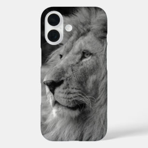 Zwarte en witte leeuw - Wilde dieren iPhone 16 Hoesje