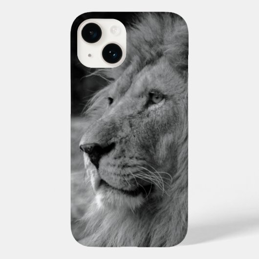 Zwarte en witte leeuw - Wilde dieren Case-Mate iPhone Case (Achterkant)