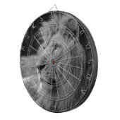 Zwarte en witte leeuw - Wilde dieren Dartbord (Voorkant Rechts)