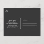  zwarte en witte legante parels Sla de datum op Aankondigingskaart (Achterkant)