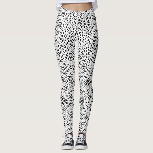 Zwarte en witte Leggings (Voorkant)