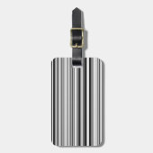 Zwarte en witte lijnen bagagelabel (Voorkant verticaal)