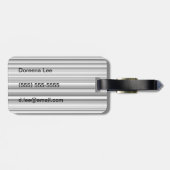 Zwarte en witte lijnen bagagelabel (Achterkant horizontaal)