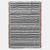 Zwarte en witte lijnen deken (Voorkant Verticaal)