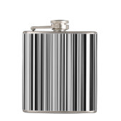 Zwarte en witte lijnen heupfles (Voorkant)