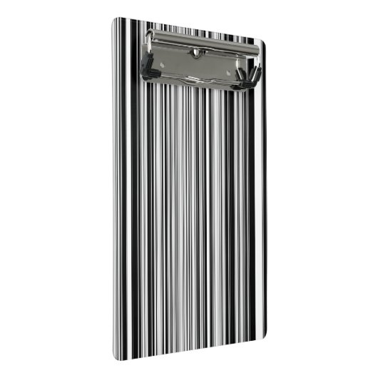 Zwarte en witte lijnen mini klembord (Schuin)