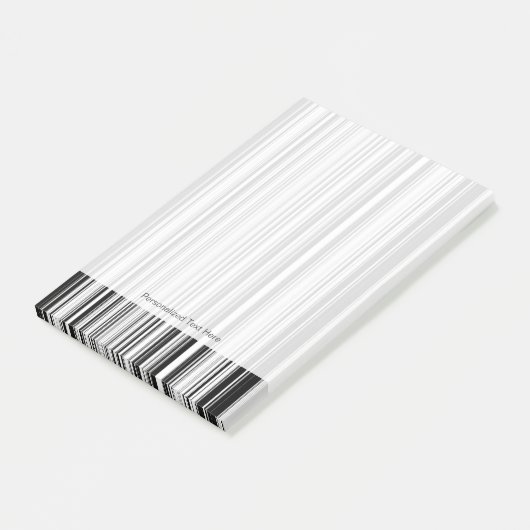 Zwarte en witte lijnen post-it® notes (Schuin)