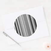 Zwarte en witte lijnen ronde sticker (Envelop)
