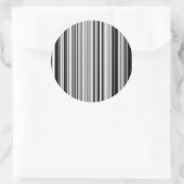 Zwarte en witte lijnen ronde sticker (Tas)