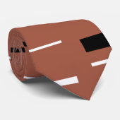 Zwarte en witte lijnen stropdas (Opgerold)