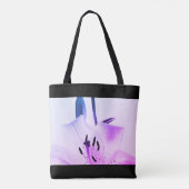 Zwarte en witte Lily Miami Black Rim Canvas tas (Achterkant)