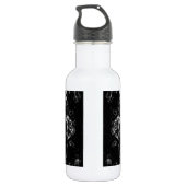 Zwarte en witte luidspreker waterfles (Achterkant)