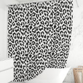 Zwarte en witte luipaard douchegordijn