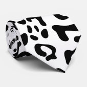 Zwarte en witte luipaard stropdas (Opgerold)