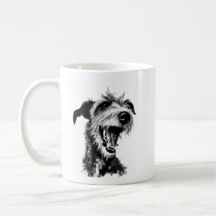 Zwarte en witte luzerne   Cute Greyhound Koffiemok