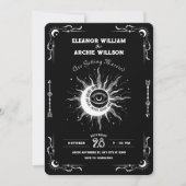 Zwarte en witte maan zon tarot hemelse bruiloft kaart (Voorkant)