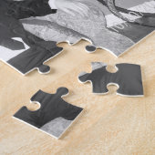 Zwarte en witte maffiapuzzel legpuzzel (Zijkant)