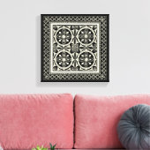 Zwarte en Witte Mandala Motif door Vision Studio Canvas Afdruk (Insitu (Woonkamer))