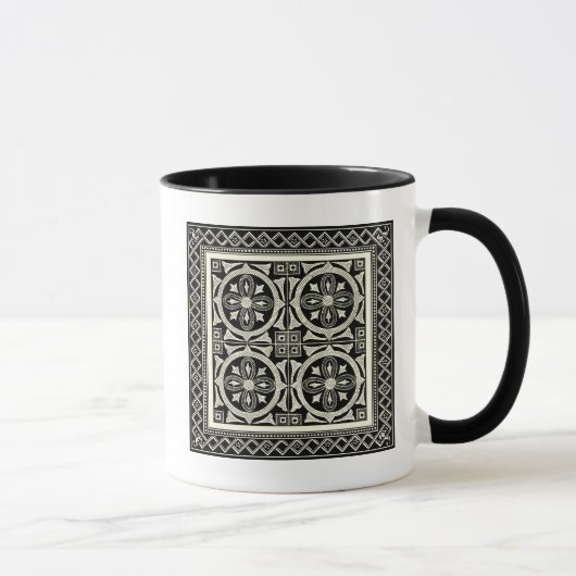 Zwarte en Witte Mandala Motif door Vision Studio Mok (Rechts)