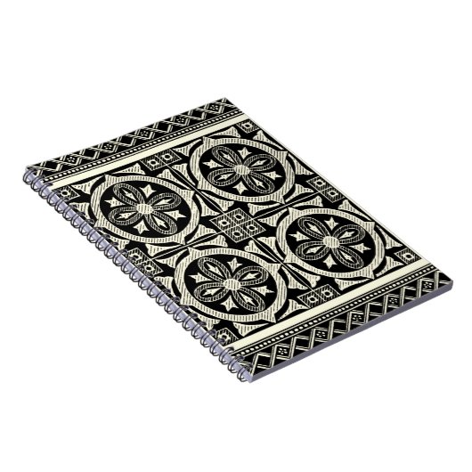 Zwarte en Witte Mandala Motif door Vision Studio Notitieboek (Rechterzijde)