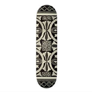 Zwarte en Witte Mandala Motif door Vision Studio Skateboard