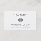 Zwarte en witte mandala visitekaartje (Achterkant)