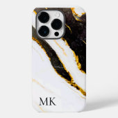 Zwarte en witte marmer Case-Mate iPhone case (Achterkant)