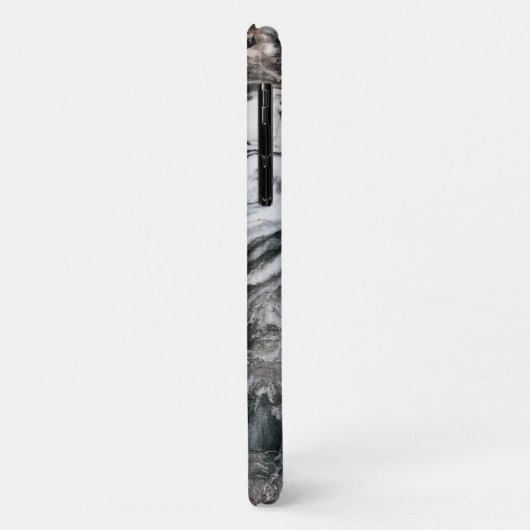 Zwarte en witte marmer Case-Mate iPhone case (Achterkant/links)